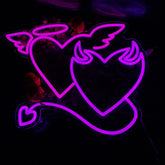 Angel and Devil Love LED Neon Sign